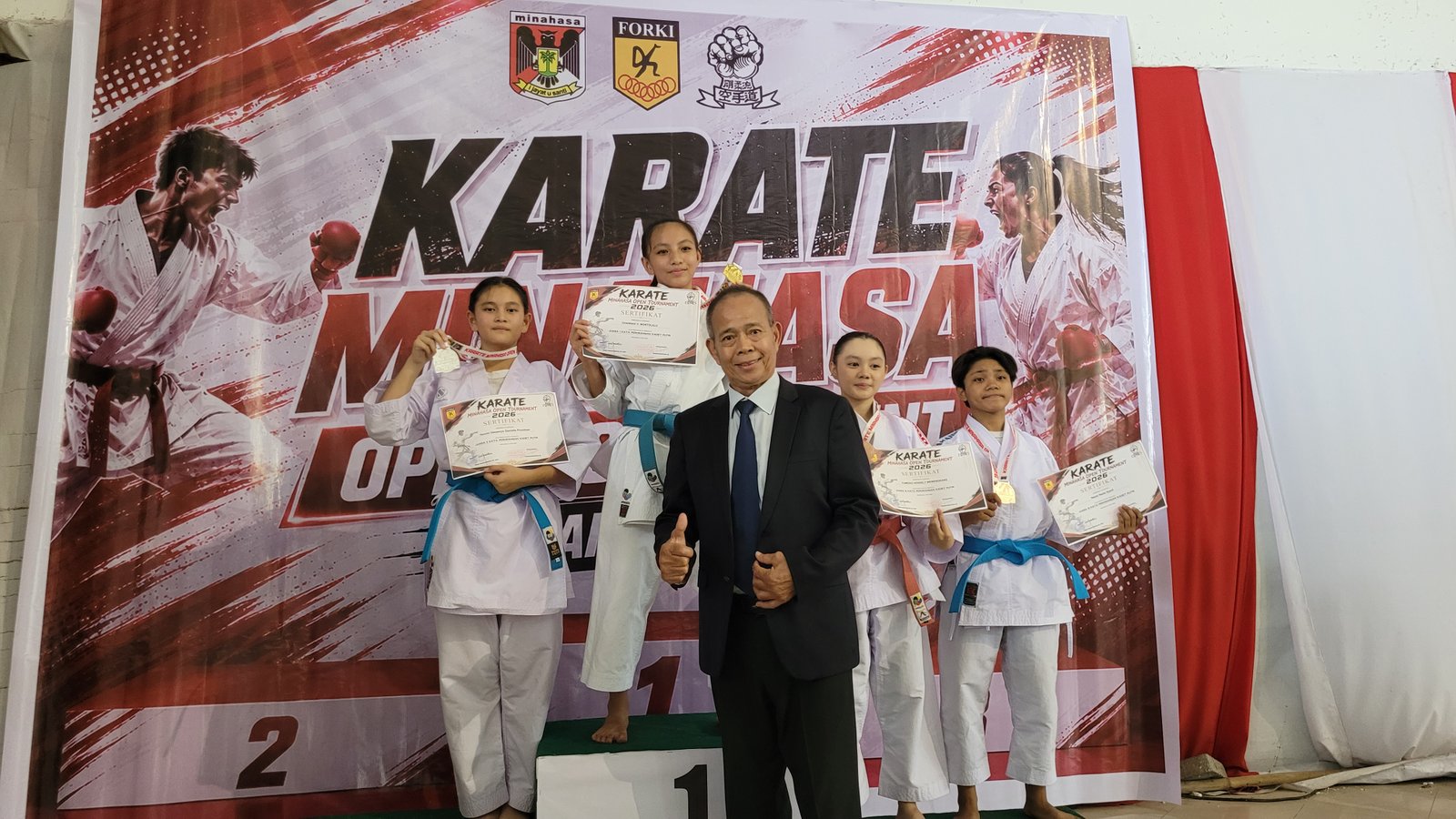 Silver Medal for Kata at Minahasa Karate Open Tournament